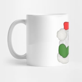 Vintage Waving Santa With Candy Cane Mug